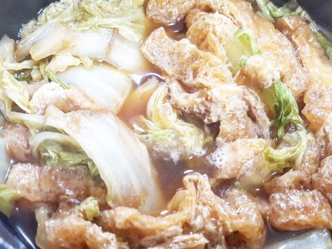 冬の京都のおばんざい☆白菜とお揚げの炊いたん